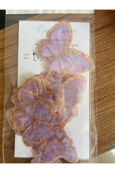 Ege Pastacılık Yenilebilir kelebek pasta süsü