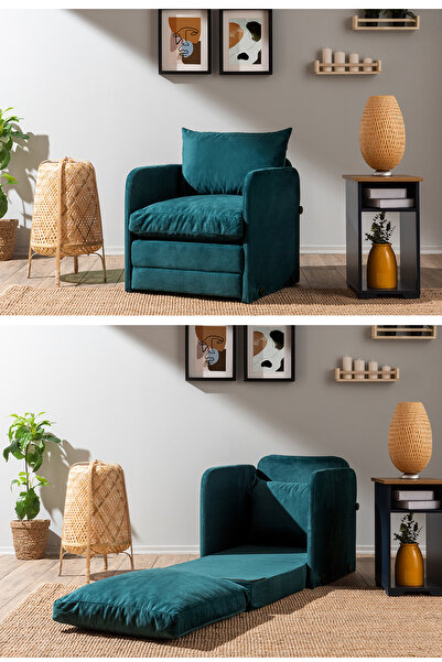 Pafu Saga Tekli Katlanır Yataklı Koltuk Petrol