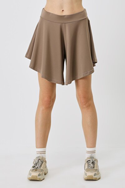 C&City Καφέ Γυναικείο Αθλητικό Σορτς - Μοντέλο 9415