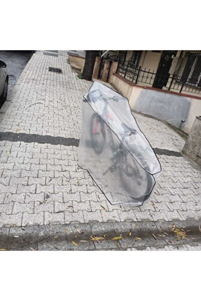 DÜŞLER EV TEKSTİLİ 175x70 Şeffaf Dış Mekan Bisiklet Koruma Örtüsü Su Geçirmez...