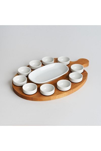Davi Ahşap -Breakfast Set Wooden 12 Pieces