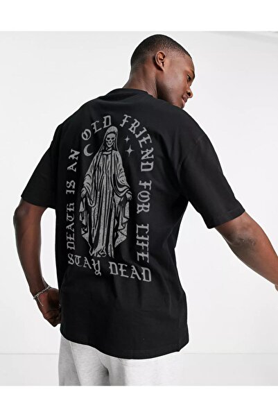 Ghedto Unisex Staydead Oversize Tshirt Μαύρο