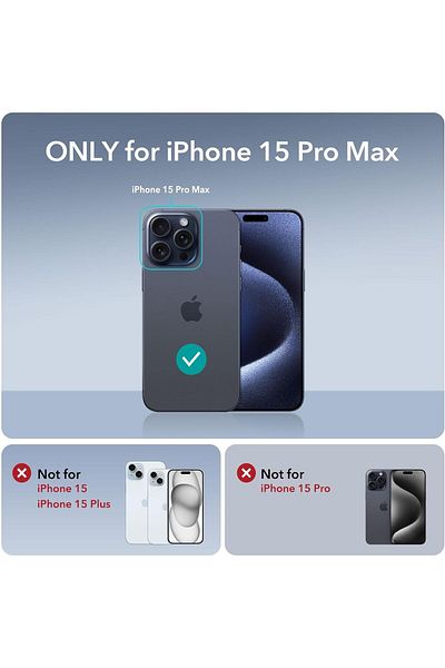 ESR iPhone 15 Pro Max MagSafe Case, Military-Grade,Built-In Stand,Scratch Resistant,Classic Series,Black