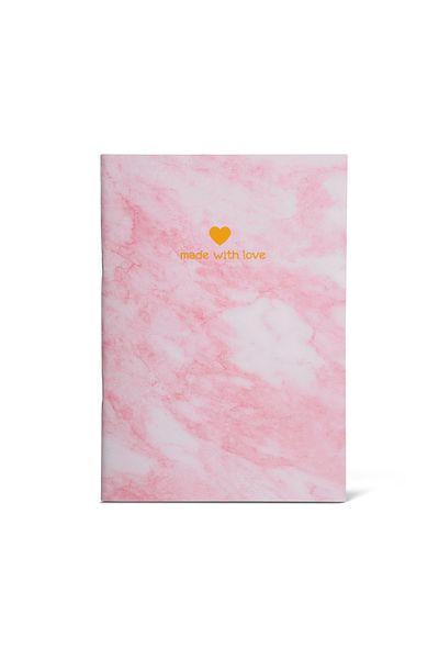4nio A4 Notebook - Pink Marble Striped