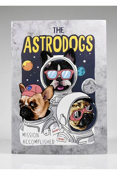 4nio ASTRODOGS Lined A4 Notebook