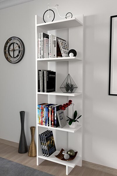 Moonlife Soft Dekoratif Kitaplık Beyaz