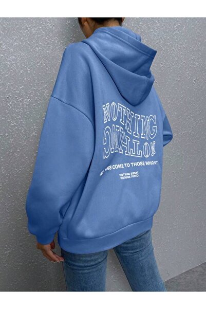 AFROGİYİM Унісекс Nothing All Things Оверсайз худі з принтом на спині