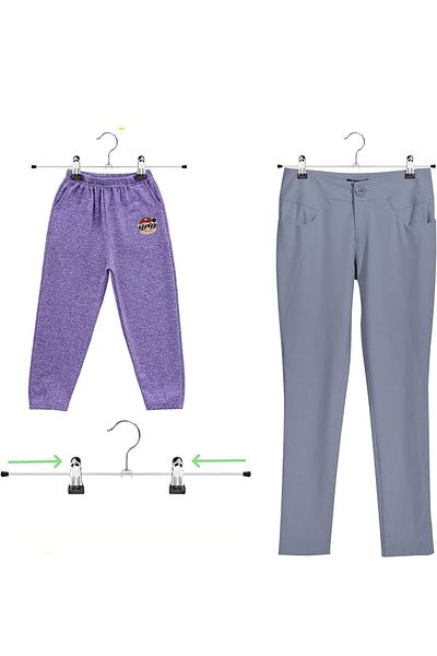 Transformacion Umeraș pentru pantaloni pentru fustă metalică - Umeraș pentru fustă cu cuie Umeraș pentru pantaloni 20 buc 720518