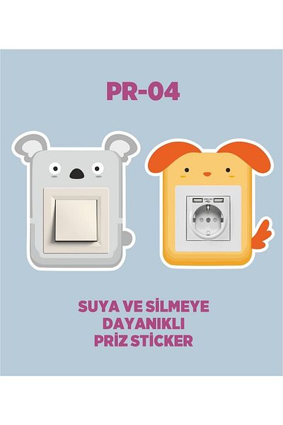 ENGINPRINT Kids Room Wall Socket Switch Sticker Set