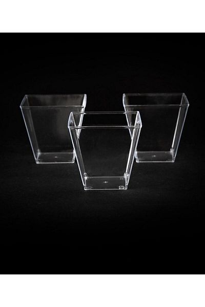 Ceylin Hard Transparent Plastic Acrylic Prism Bowl Salad Cookie Chips Magnolia Dessert to Put Large Size 10Pcs