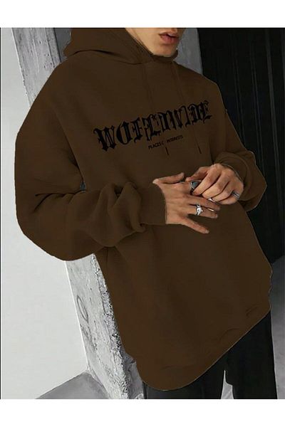 AFROGİYİM Unisex Place Of Interets Printed Oversize Hoodie