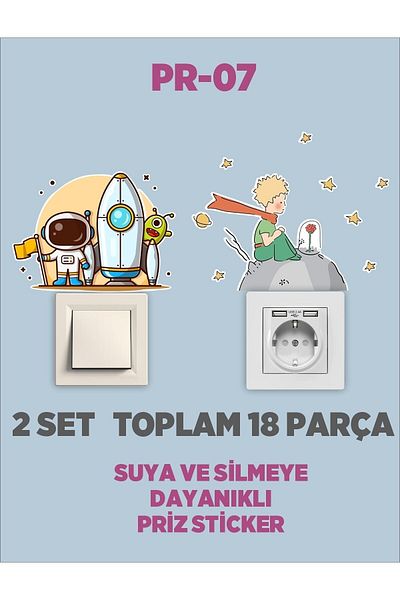 ENGINPRINT Kids Room Wall Socket Switch Sticker Set