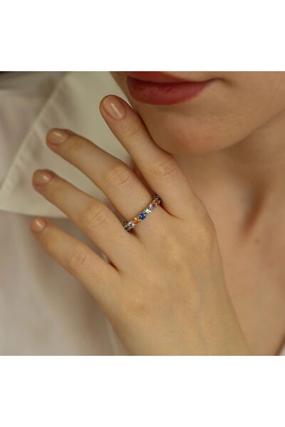 GAMZE Steel Vip Zirconia Ring Adjustable (Elastic)Standard