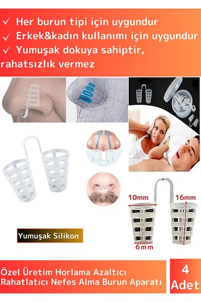 Wintoup جهاز مريح لفتحة الأنف مكون من 4 قطع - إنتاج خاص، مضاد للشخير