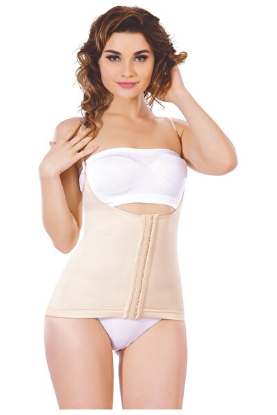 jilly jo Μπεζ Γυναικείος Κορσές - Underbust Agraph, Κορσές μέσης με λουράκι