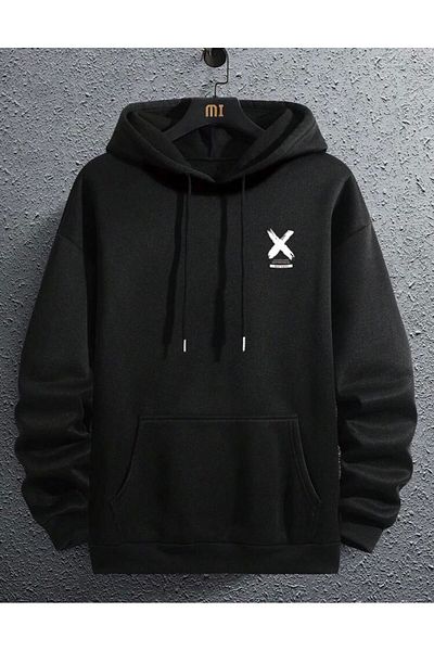AFROGİYİM Унисекс Keep Happy X Printed Oversize Hoodie с качулка