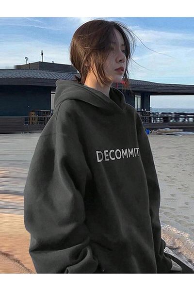 AFROGİYİM Unisex Decommit Printed Oversize Hoodie Three Rope