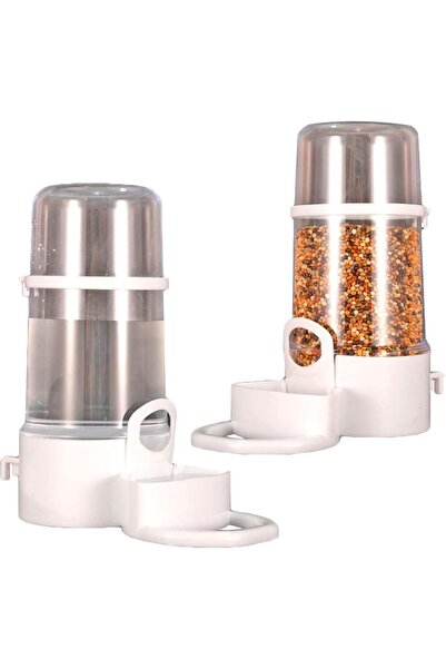 Wahw Pet 2 Adet Kuş Kafesi Su Içme Ve Besleme Silo Suluk, Mamalık, 300gr Yem Ve 400gr Su Kapasiteli