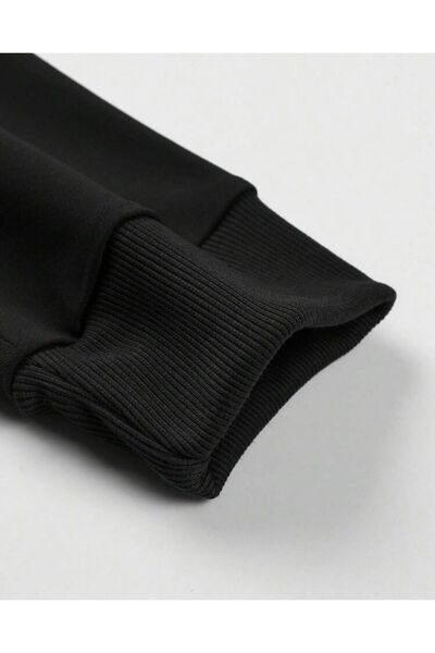 AFROGİYİM Φούτερ Unisex Stripe Paris Printed Oversize Crew Neck Φούτερ