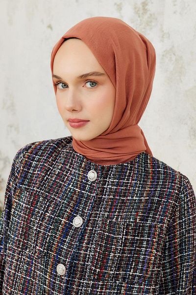 Qef Cotton Crochet Peach Shawl