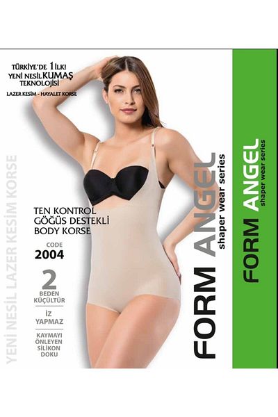 Momslab Nude Laser Cut Women's Body Corset - with Chest Support