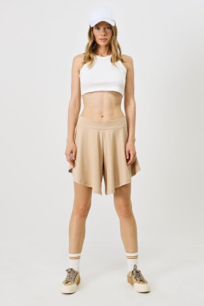 C&City Pantaloni scurti sport de damă bej - Model 9415