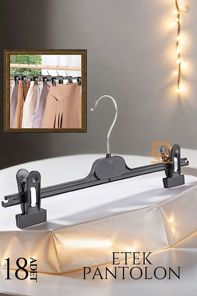 Transformacion Set of 18 Skirt and Trousers Clamp Hanger -720507