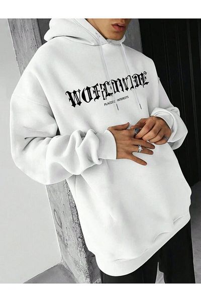 AFROGİYİM Unisex Place Of Interets Printed Oversize Hoodie