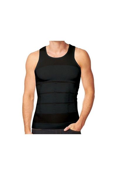 Momslab Black Seamless Men's Corset Tank Top