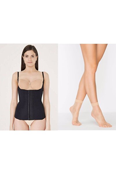 jilly jo Corset de maternitate pentru talie și burtă pentru femei cu șosete d...