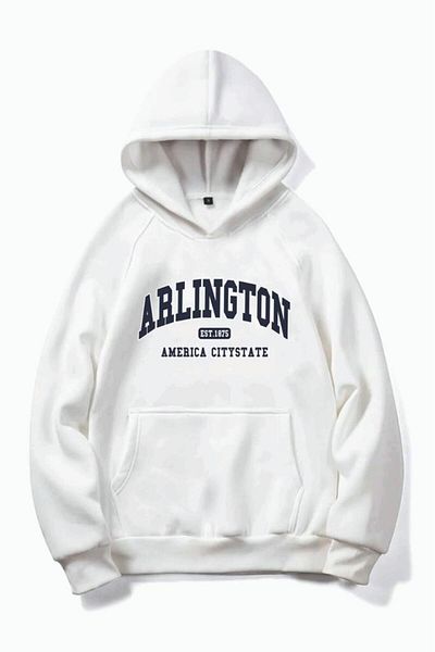 AFROGİYİM Φούτερ με κουκούλα Unisex Arlington American City State με στάμπα