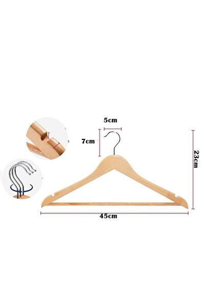 Transformacion Крем-колірні 20 ШТ. Пластикові вішалки з дерев'яним покриттям - 720521