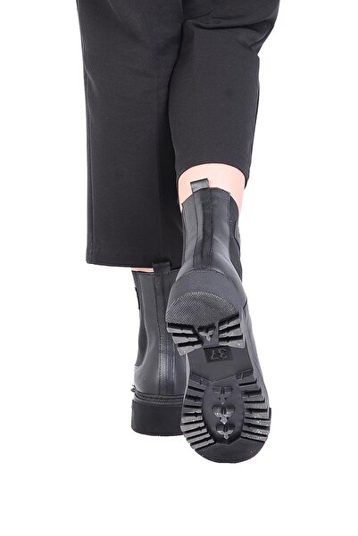 M.P. Чорні жіночі зимові черевики - Mp 242-2206Zn Плоскі черевики