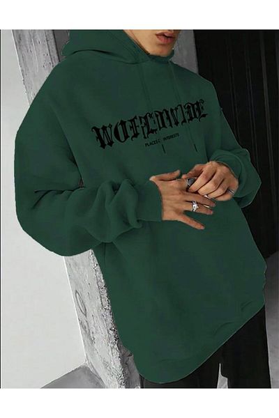 AFROGİYİM Unisex Place Of Interets Printed Oversize Hoodie