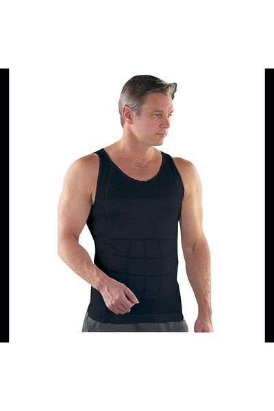 Momslab Men's Size Reducing Slim Fit Corset Undershirt 2 Pieces - 6012