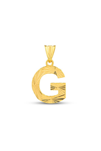 ALTINTAKIN Altın G Harfi Kalemli Kolye Ucu