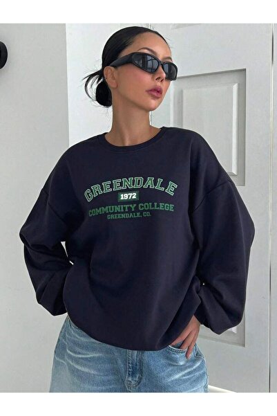 AFROGİYİM Світшот унісекс Гріндейл 1972 року з принтом спільноти з великою горловиною