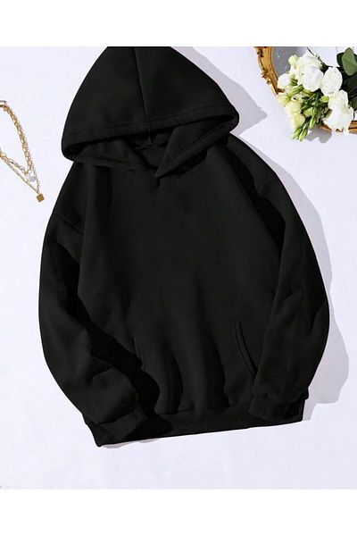 AFROGİYİM Обикновен суитшърт с качулка Oversize без щампи
