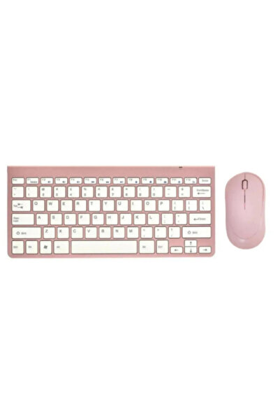 Lussoaksesuar Ultra Slim Tv Pc Mobile Tablet Uyumlu Kablosuz Q Klavye Mouse Seti 2.4 Ghz Wireless Set