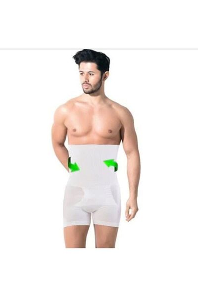 Momslab High Waist Seamless Recovery Boxer Corset - Men's White Color