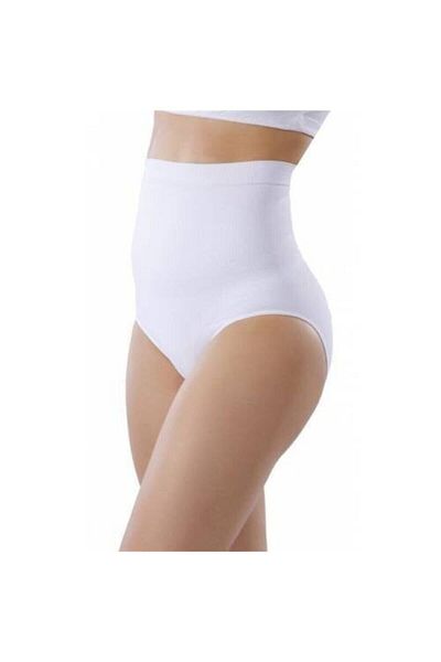 Momslab White High Waist Silicone Women's Slip Panties Corset - 13003