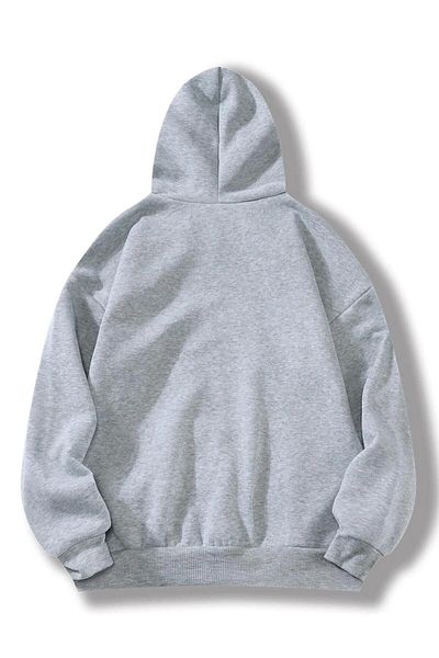 AFROGİYİM Unisex φούτερ με γκρι κουκούλα Paris