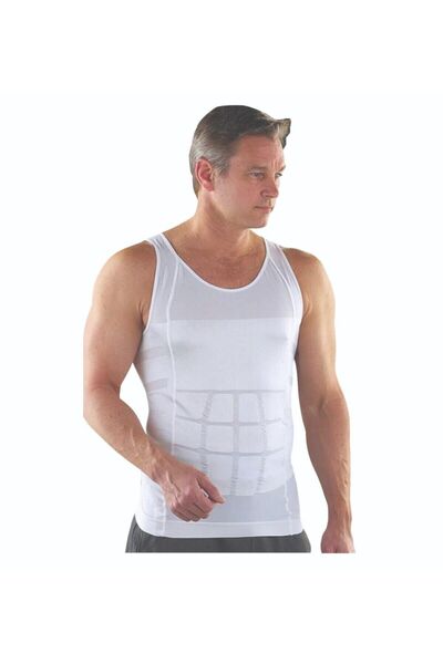 jilly jo Men's Slim'N Lift - Tank Top with Belly Waist Firming Corset