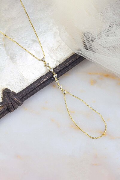 Else Silver 925 Ayar Gümüş Sıralı Üçgen Şahmeran