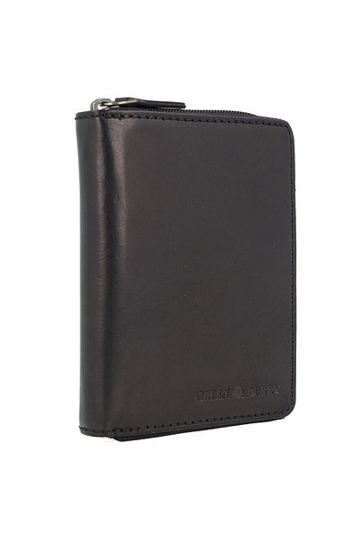 Greenburry Pure Black Wallet RFID protection Leather 10.5 cm