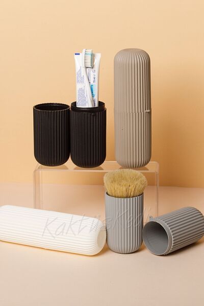 KaktüsKedi Σετ 4 ταξιδιωτικών τύπων αξεσουάρ Θήκη μεταφοράς γυαλιών οδοντόβου...