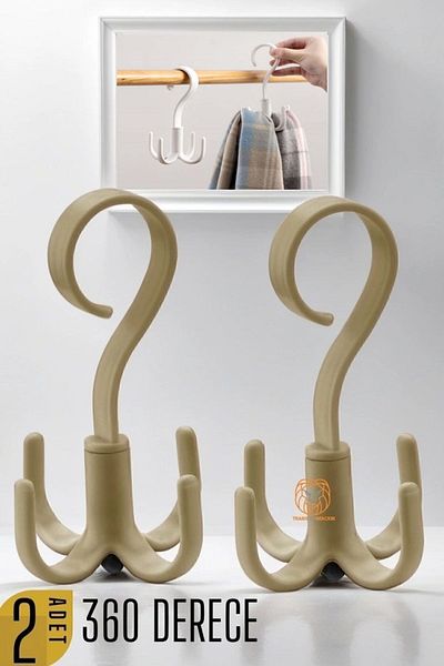 Transformacion LATTE 2 ΤΕΜ 720608 - Κρεμάστρα εσωτερικού ντουλαπιού 360D με περιστρεφόμενο