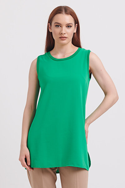 ON Зелена туніка без рукавів з жіночними деталями