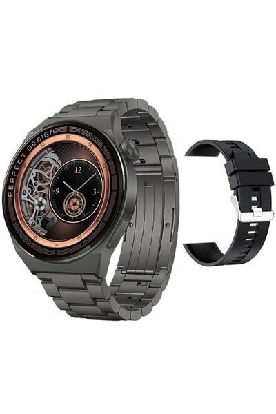pazariz Akıllı Saat Gt3 Max 3 Erkeklere Özel Premium 44mm Ios Ve Android Uyumlu Deri Kordon Hediyeli