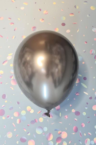 PEKSHOP Chrome Silver Balloon Mirrored Balloon 10pcs